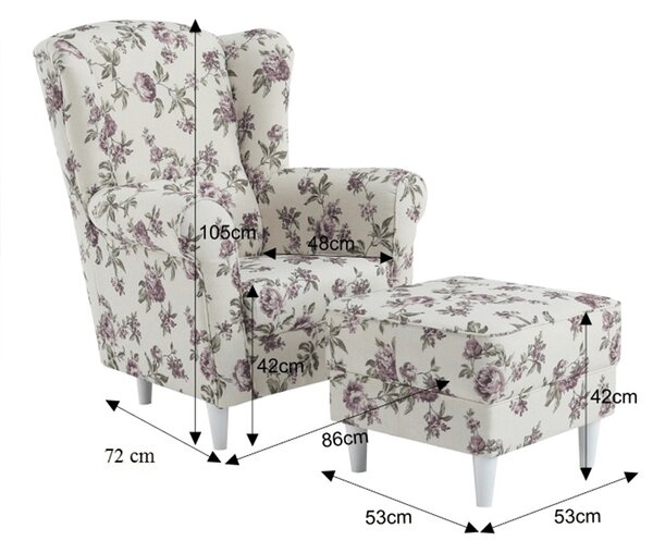 Fotel puffal Aevo (rose 18)