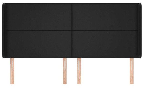 VidaXL Fejtámla - Műbőr - Fekete - 203cm