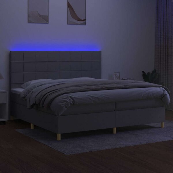 VidaXL LED-es Ágy - Rugós - 200x200 cm