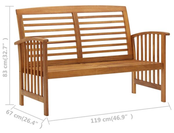 VidaXL Akácfa Kerti Pad - 119 cm