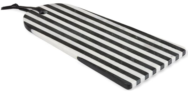Fekete-fehér márvány tálaló deszka Kave Home Bergman 40,5 x 20 cm