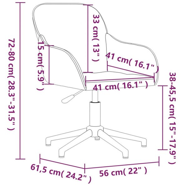 Bársony Forgó Étkezőszék - Sárga - 2 db