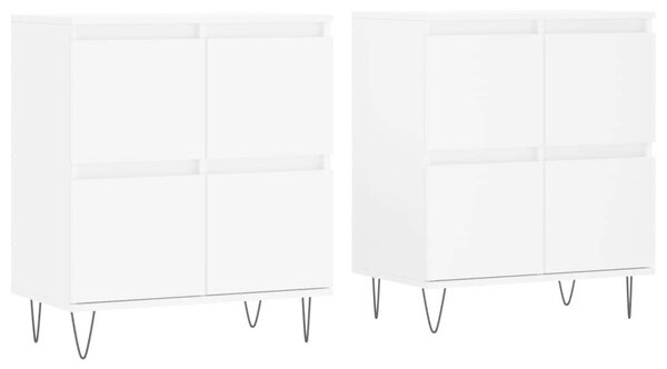VidaXL Fehér Fa Tálalószekrény - 2 db - 120x35x70cm