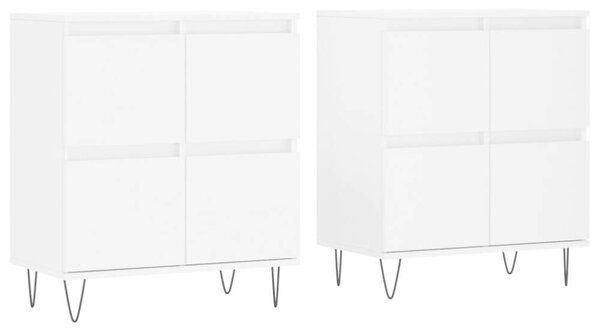 VidaXL Fehér Fa Tálalószekrény - 2 db - 120x35x70cm