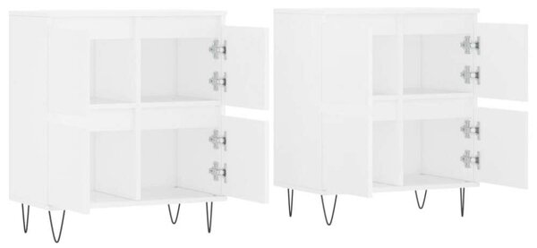 VidaXL Fehér Fa Tálalószekrény - 2 db - 120x35x70cm