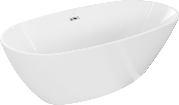 Mexen ERIS szabadon álló fürdőkád Fehér 170 x 85 CM + automata szifon, 53441708500