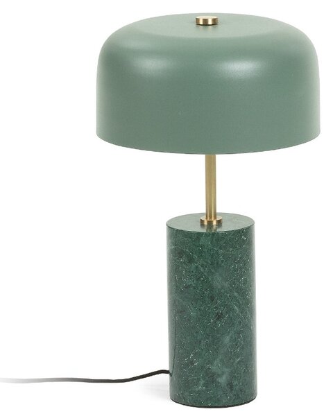 Zöld márvány asztali lámpa Kave Home Biscane