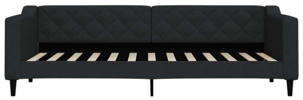 VidaXL fekete kihúzható szövet heverő 80 x 200 cm