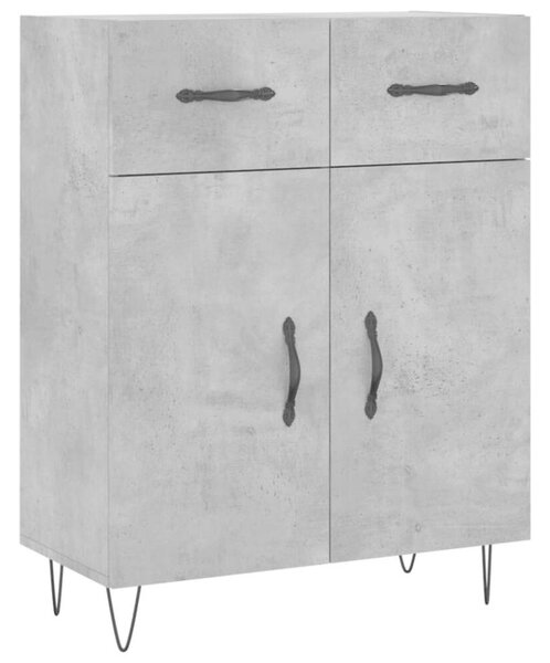 VidaXL betonszürke szerelt fa magasszekrény 69,5 x 34 x 180 cm