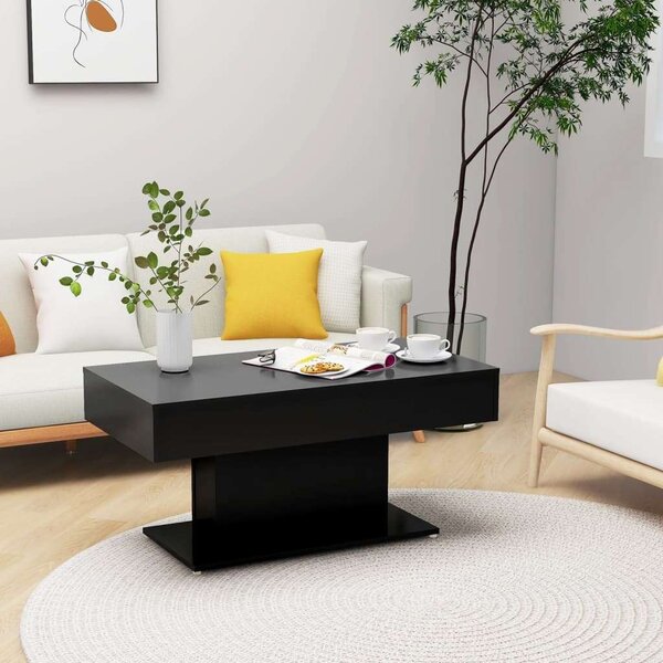 VidaXL Fekete Dohányzóasztal - Modern - 96x50x45 cm