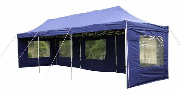 Összecsukható kerti sátor PROFI 3 x 9 m kék