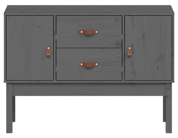 VidaXL szürke tömör fenyőfa tálalószekrény 110 x 40 x 78 cm