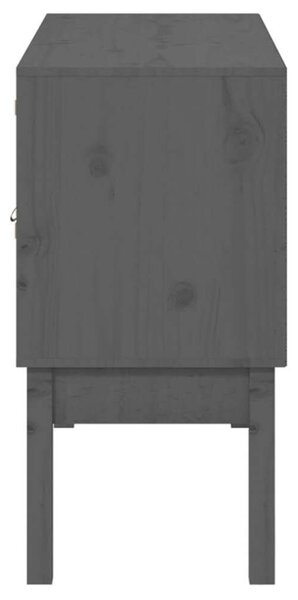 VidaXL szürke tömör fenyőfa tálalószekrény 110 x 40 x 78 cm