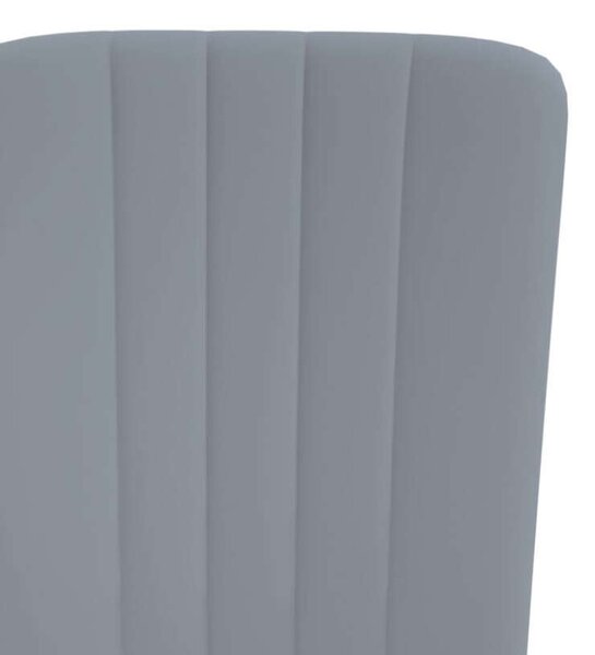 VidaXL Bársony Étkezőszék - 4 db - Világosszürke