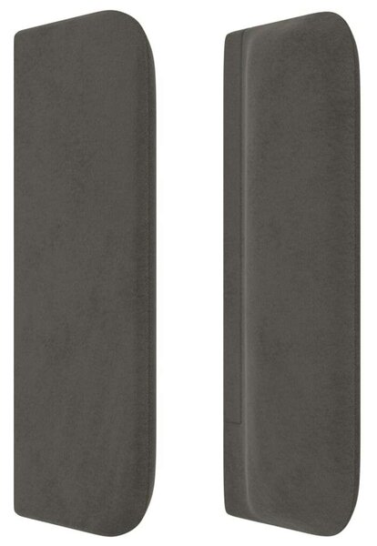 Bársony Fejtámla - Szárnyas - Sötétszürke - 163cm