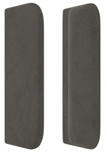 Bársony Fejtámla - Szárnyas - Sötétszürke - 163cm