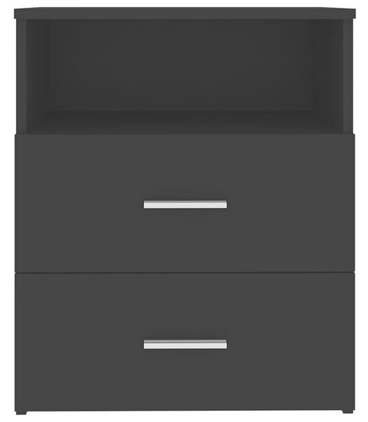 VidaXL Fekete Éjjeliszekrény Szett - 2 db - 50x32x60 cm