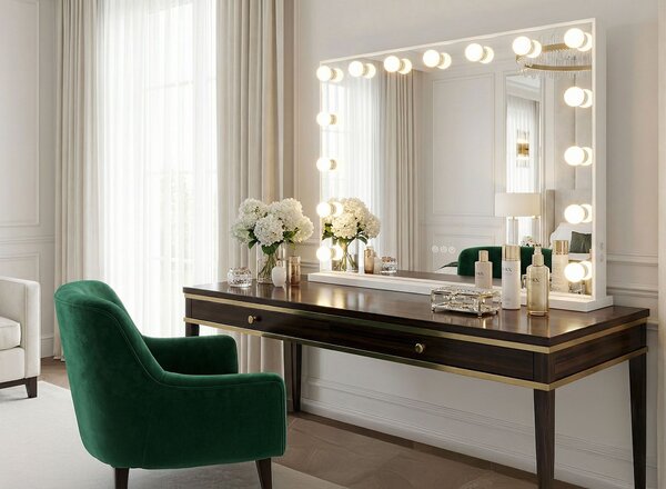LED Tükör HOLLYWOOD White 80x60