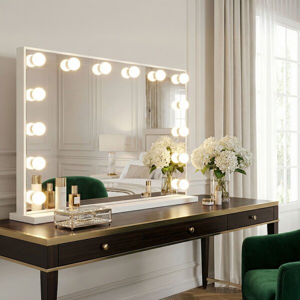 LED Tükör HOLLYWOOD White 80x60