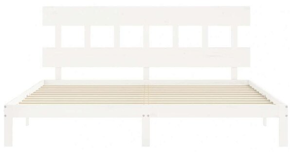 VidaXL Fenyőfa Ágykeret - Fehér - 200x200 cm