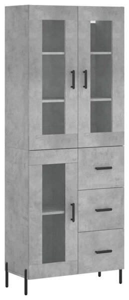 Modern Magas Szekrény - Betonszürke - 180 cm