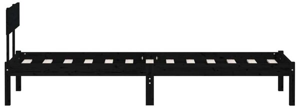 VidaXL Fekete Fenyőfa Ágykeret - 100x200 cm