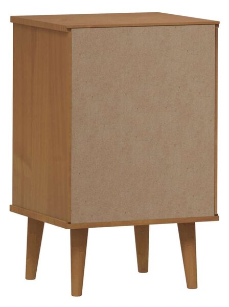 VidaXL Éjjeliszekrény - 3 Fiók - Tömör Fenyőfa - 40x35x65 cm