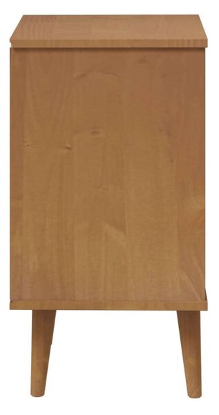 VidaXL Éjjeliszekrény - 3 Fiók - Tömör Fenyőfa - 40x35x65 cm