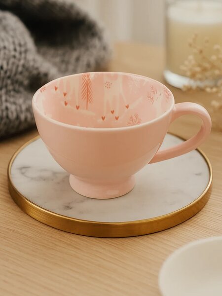 Sinsay - Bögre téli erdő mintával - pasztellpink