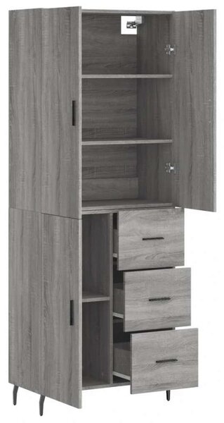VidaXL szürke sonoma szerelt fa magasszekrény 69,5 x 34 x 180 cm