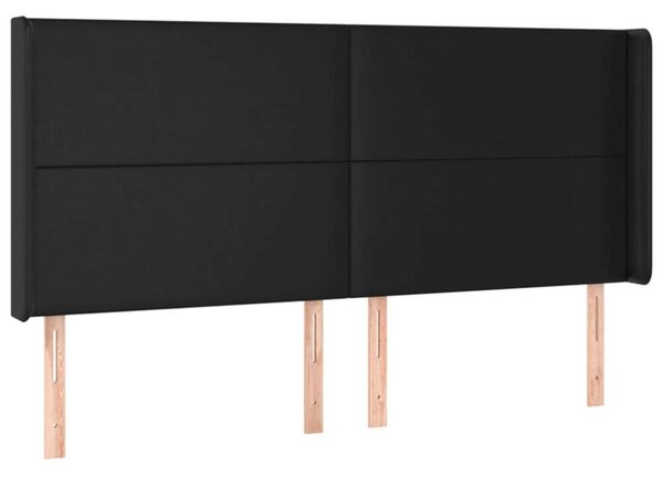 VidaXL Ágy - Fekete Műbőr - 180x200 cm