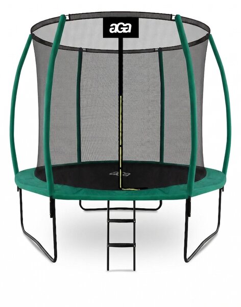 Aga SPORT EXCLUSIVE Trambulin 250 cm Sötétzöld + védőháló + létra