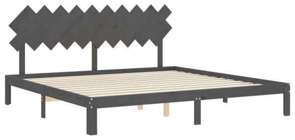 VidaXL Tömörfa Ágykeret - Fejtámla - 200x200 cm