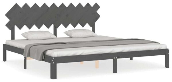 VidaXL Tömörfa Ágykeret - Fejtámla - 200x200 cm