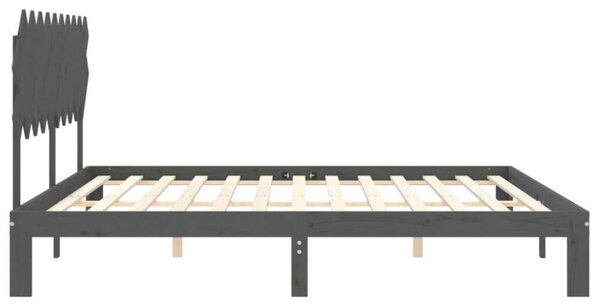 VidaXL Tömörfa Ágykeret - Fejtámla - 200x200 cm