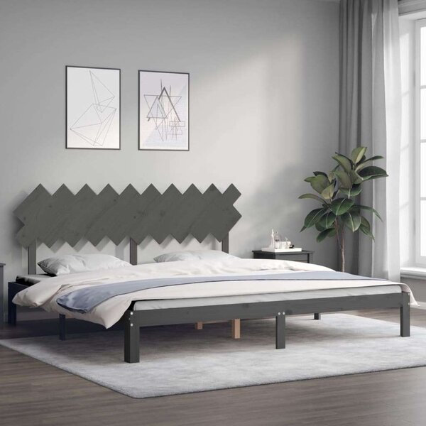 VidaXL Tömörfa Ágykeret - Fejtámla - 200x200 cm