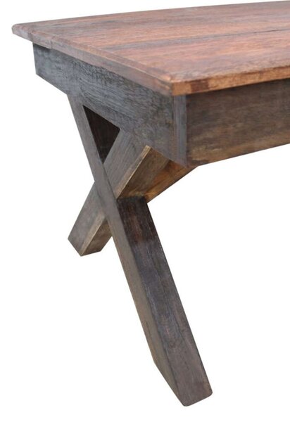 Rusztikus Dohányzóasztal - Tömör Fa - 110x60x45 cm