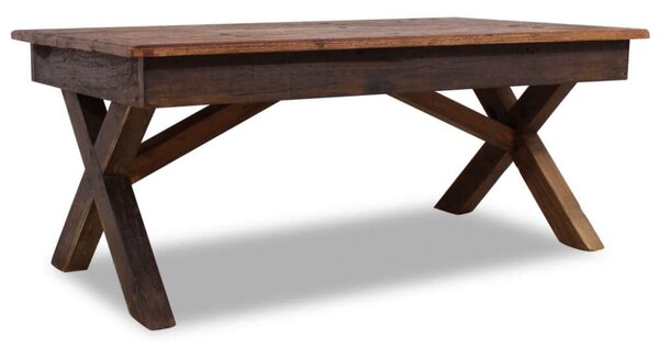 Rusztikus Dohányzóasztal - Tömör Fa - 110x60x45 cm