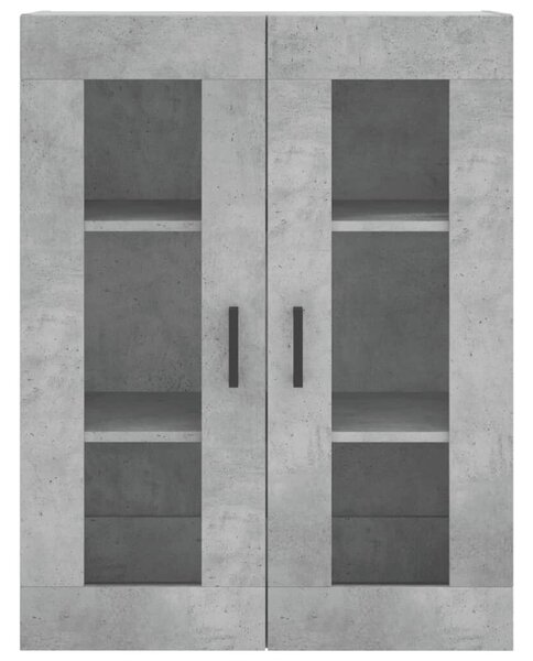 Modern Magas Szekrény - Beton Szürke - 69,5x34x180 cm
