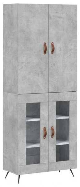 VidaXL betonszürke szerelt fa magasszekrény 69,5 x 34 x 180 cm