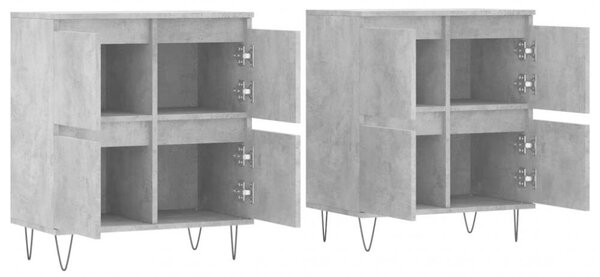 VidaXL Beton Szürke Tálalószekrény Szett - 2 db - 120x35x70 cm