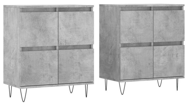 VidaXL Beton Szürke Tálalószekrény Szett - 2 db - 120x35x70 cm