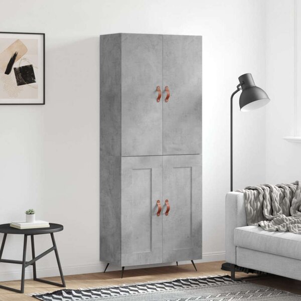 VidaXL Magasszekrény - Betonszürke - 180 cm