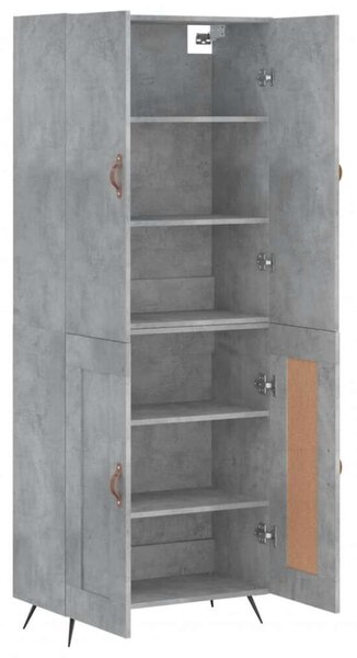 VidaXL Magasszekrény - Betonszürke - 180 cm