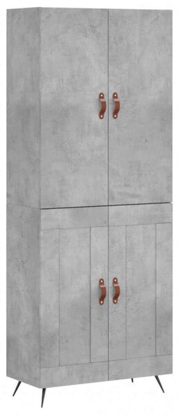 VidaXL Magasszekrény - Betonszürke - 180 cm