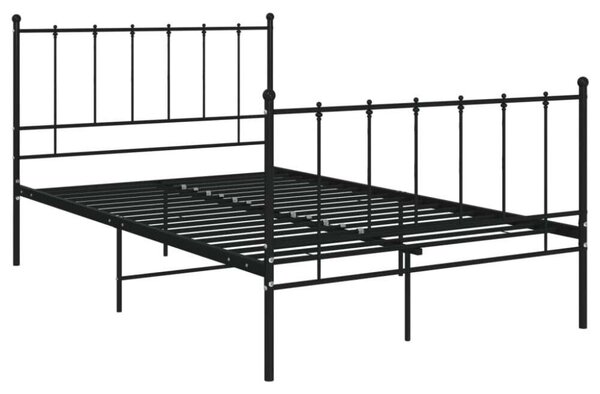 VidaXL fekete fém ágykeret 120 x 200 cm