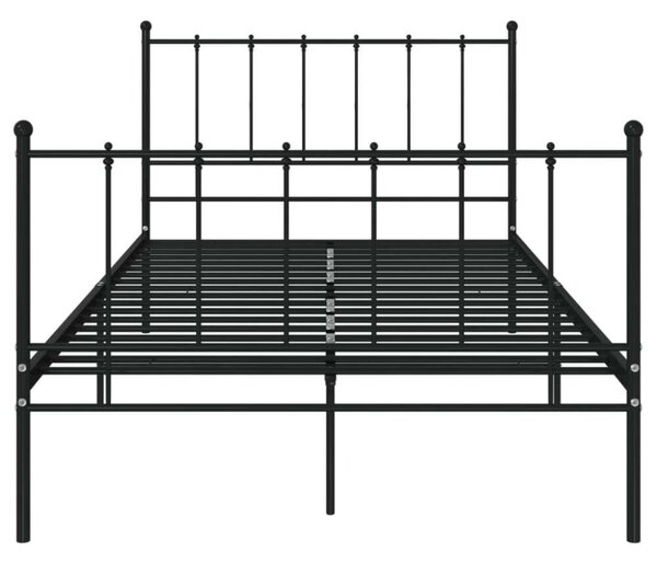 VidaXL fekete fém ágykeret 120 x 200 cm