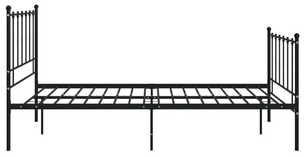 VidaXL fekete fém ágykeret 120 x 200 cm