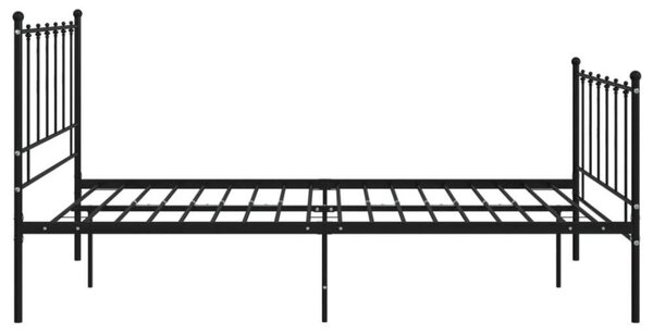 VidaXL fekete fém ágykeret 120 x 200 cm