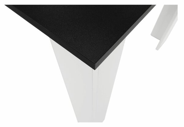 Étkezőasztal Plat (téglalap) (4 fő részére) (fehér + fekete)